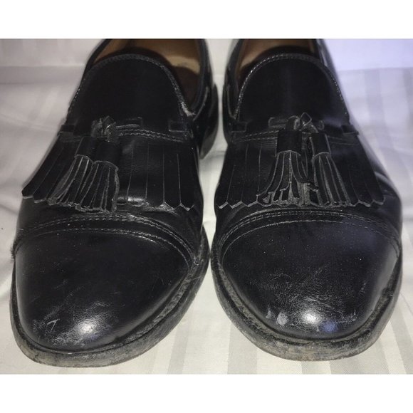 Allen Edmonds Dalton Dress Loafer Kiltie Tassel Mens Size 9B Cap Toe Black main image 4
